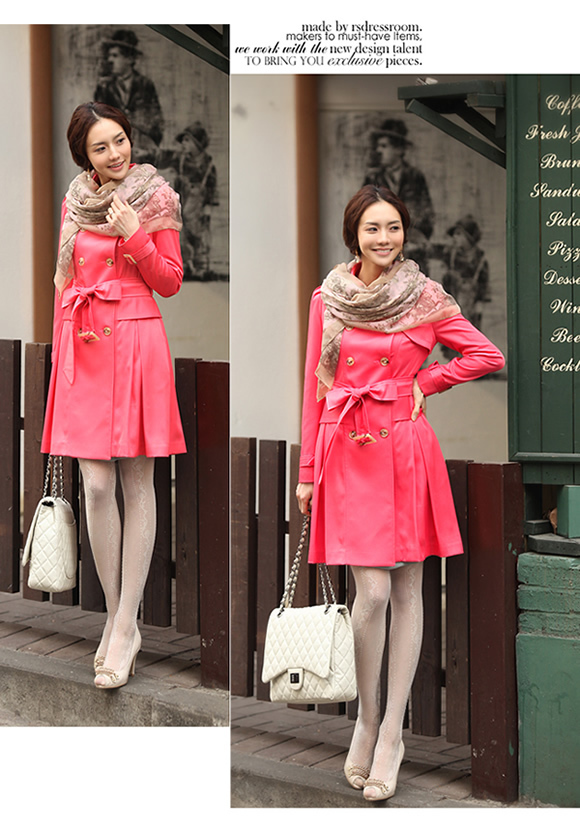 Free Shipping New Style clothes windbreaker increase fat code MM ultra-thin women's British style Slim long-sleeved long coat