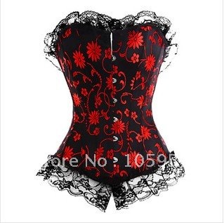 Free Shipping !New Style Hot Sale Fashion Sexy Lace corsets online,Corset+G-String,Wholesale.MD2008