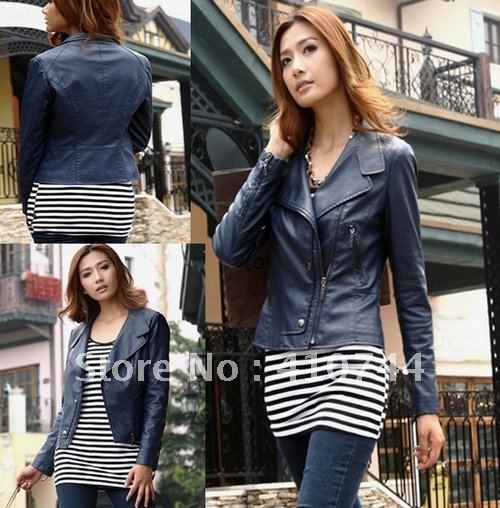 Free shipping New Style Lady Washable Leather jacket Fashion womens PU leather jackets plus Size high quality hot selling!