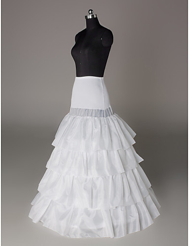 Free Shipping New Style Nylon A-Line Full Gown 4 Tier Floor-length Slip Style/ Wedding Petticoats