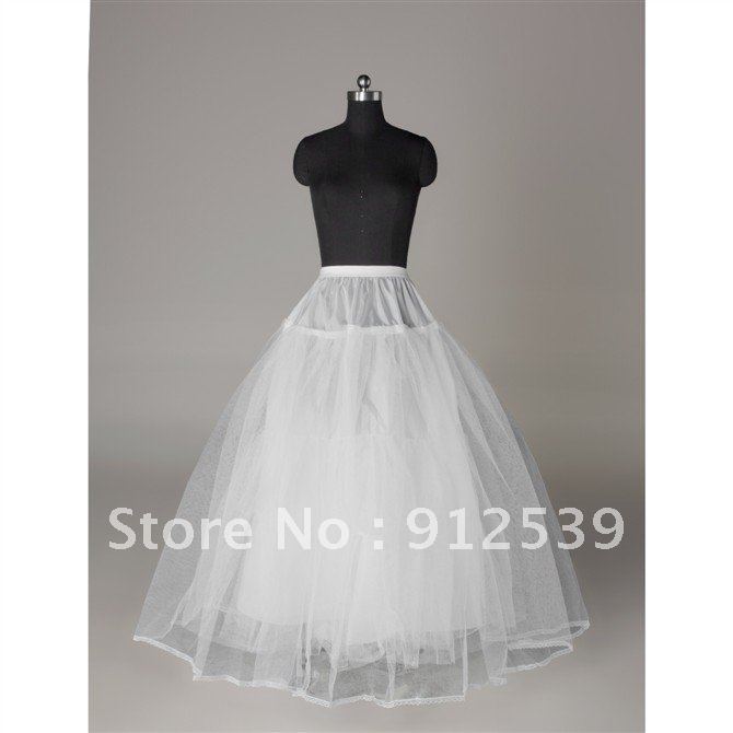 Free shipping New Three Layers Bridal Accessories Slip Petticoat Crinoline Underskirt No Hoop