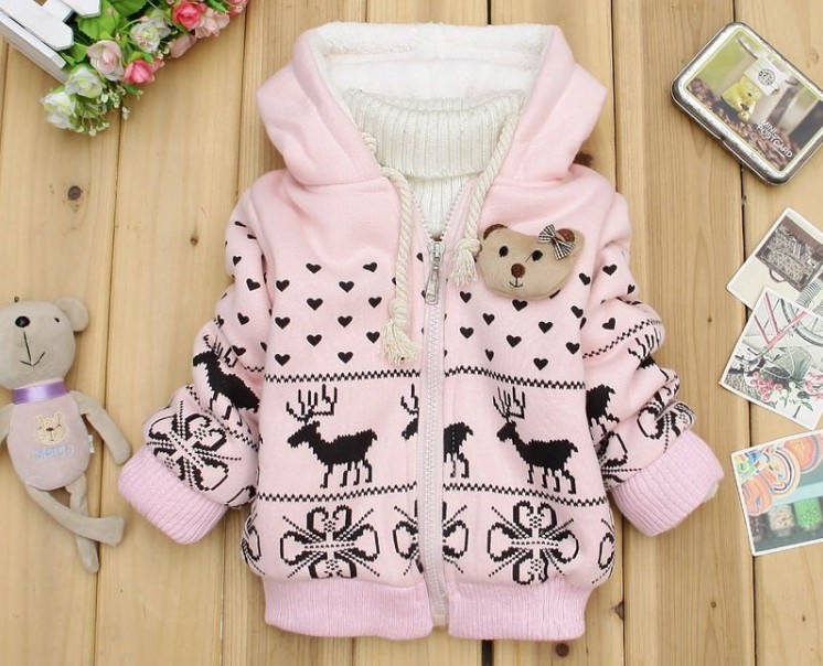 Free shipping new winter fawn the lambs wool fashion children's coat