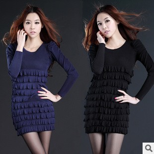 Free shipping new winter Wcloset sweater,lady's pleated skirt 3 colors choose