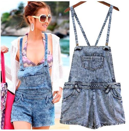 Free shipping new women denim overalls, suspenders jeans yards