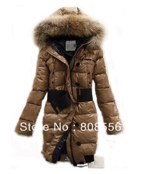 FREE SHIPPING new women's down jacket winter large raccoon  fur collar thickening down coat ladies long outwear