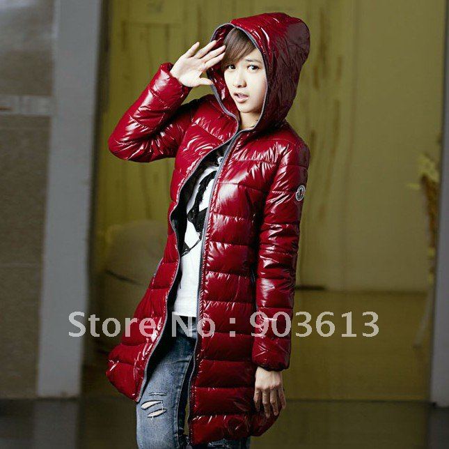 Free shipping new women's fashion all matching hooded shiny long design wadded jacket outwear parkas warm winter coat