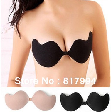 Free Shipping New Women's Invisible Magic Push Up Bra Self Adhesive Backless Strapless Sticker