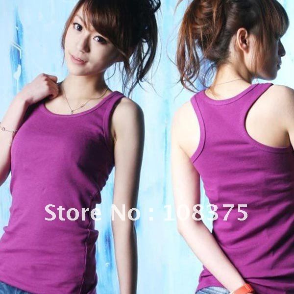 Free Shipping !New Women's Ladies Racerback Tank Tops Cami Vests Tee T-Shirts Sleeveless Blouse