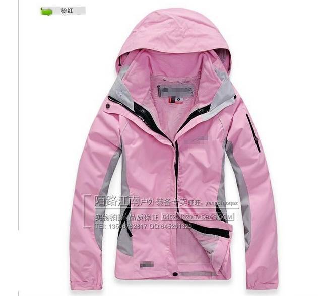 free shipping new  women's Outdoor sports jackets women Waterproof breathable windproof 3 layer 2in1 fashion coat