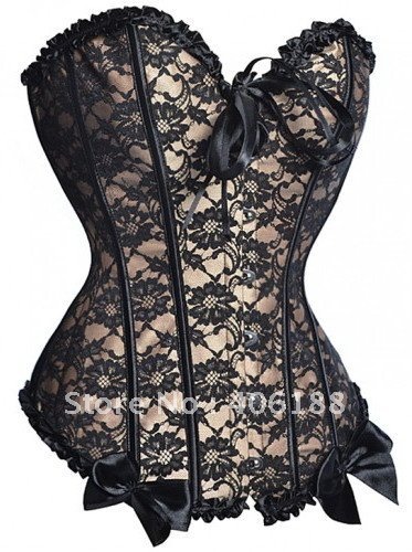 free shipping New Women's Sexy lingerie,Sexy costumes/ Lace and Bows Burlesque Corset
