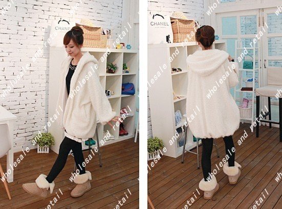 free shipping New Womens Coat cotton-padded jacket winter coat Jacket Hoodie Faux flocking