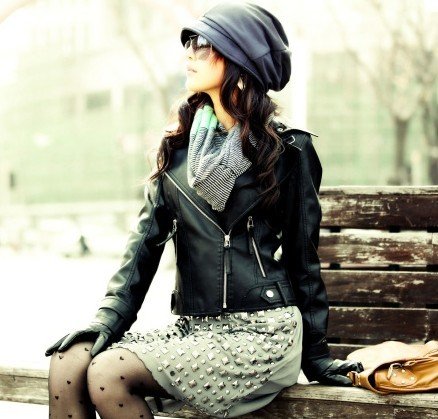 Free Shipping! New Womens Leather Jacket Short Coat Outerwear Fur Clothing Ladies Faux PU Leather Jacket 6026