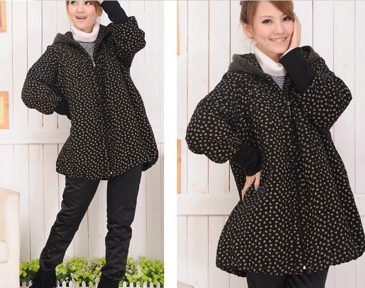 Free shipping,Newest Maternity winter outerwear , pregnant women winter warm coat, gray, black, plus size