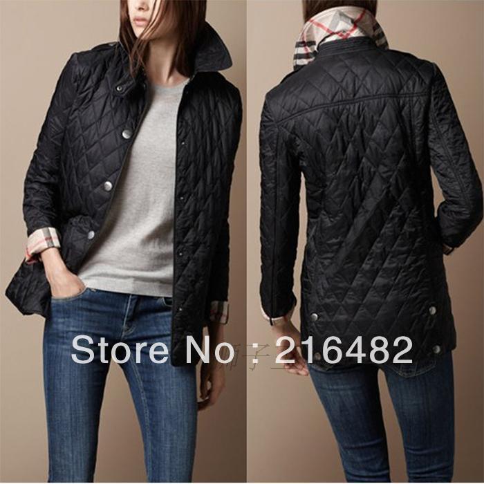 Free shipping Newly Style womens Leisure Slim Brand High Quality Long Cotton Plaid Coat