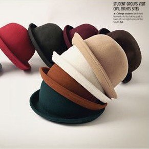 free shipping,Nifty bowler hats,lady dome bowler hat jazz cap