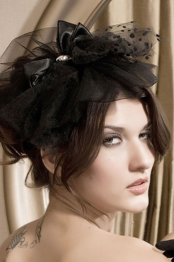 free shipping, Nobility - black lace with double diamond laciness ccbt fedoras 70322