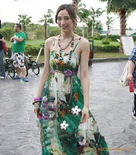 Free shipping novelty vintage casual cute bohemian maxi long dress for women 9006#