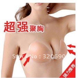 Free Shipping-Nu Bra Devine Body Silicone Bra Silicone Invisible Freebra/Thickened gather/adhesive bras-10pcs/lot-wholesale