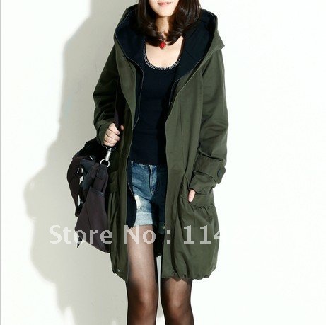 Free shipping of 2012 autumn winters is recreational dress woman dust coat cotton coat jacket S - XXL seven color