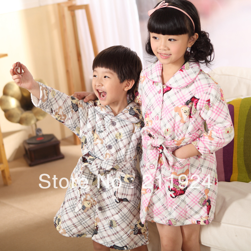 Free shipping of CNRAM Winter child sleepwear cotton-padded thickening sleepwear children's clothing lounge