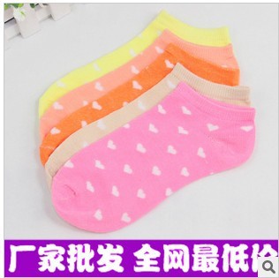 Free shipping on love, stripes, dots bulk short socks invisible boat socks candy color