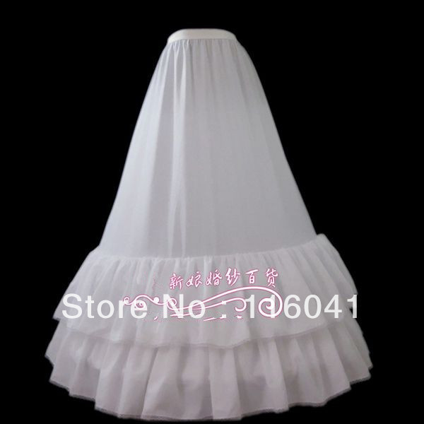 Free Shipping one circle bone two layer A line wedding dress petticoat A line dress slip 022