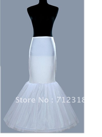 Free Shipping One Hoop Lycra Waistband Fishtail Mermaid Cocktail Bridal Petticoat/Underskirt