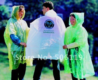 Free Shipping One Lot 10000pcs of Disposible Rain Ponho,  PE rain poncho, pormotional rain poncho , LJF