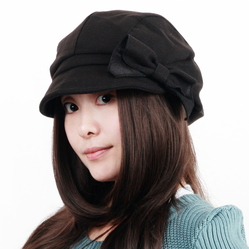 Free shipping one-piece 2012 millinery bow newsboy cap fashion cap casual hat elegant autumn and winter millinery