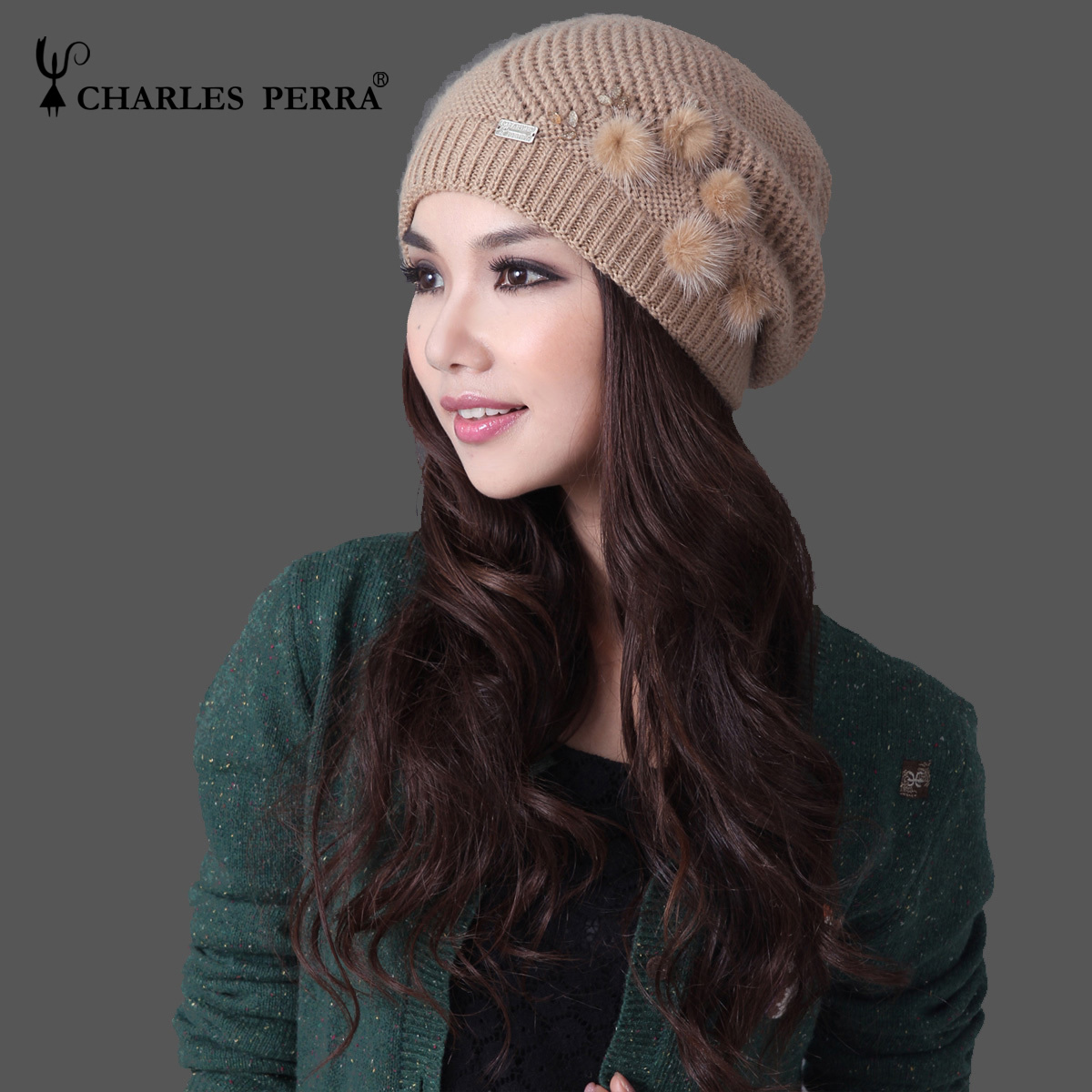 Free shipping one-piece 2012 spring and autumn winter women's fashion elegant sheep knitted hat