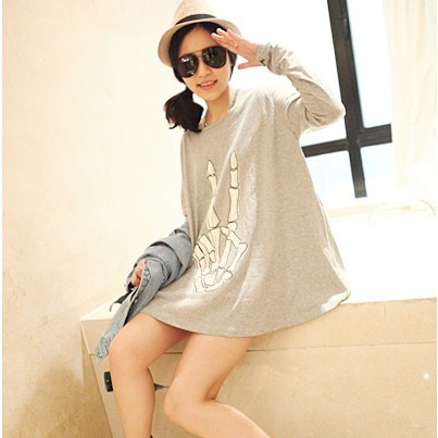 free shipping Only star maternity clothing autumn and winter maternity top loose stripe maternity basic shirt t-shirt