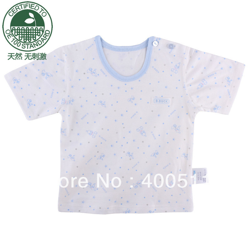 free shipping organic cotton baby top summer clothes