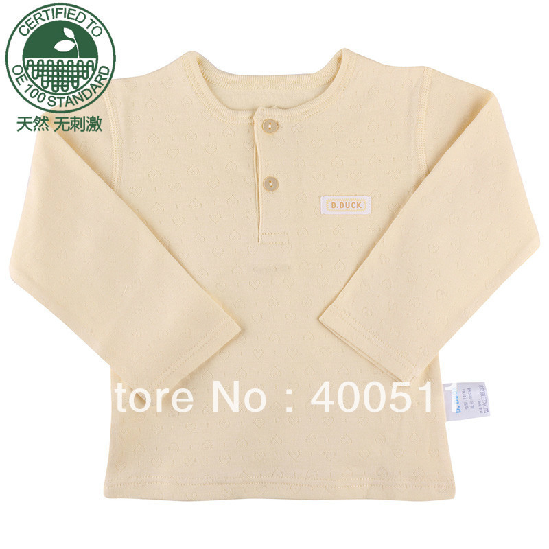 free shipping organic cotton baby underwear 100% cotton baby top small child sleepwear lounge