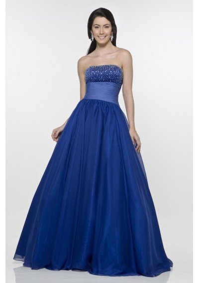 Free shipping Organza Strapless Beaded Neckline with Ball Gown Style New prom Dress  P-0018