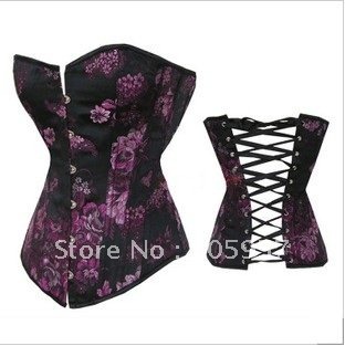 Free Shipping !overbust Sexy Embroidered corset steel bone plus size,Hot Sale With Wholesale.MD2005