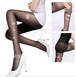 Free shipping Overhand silk fine mesh core-spun yarn transparent panty-hose/thin silk stockings anti hook silk