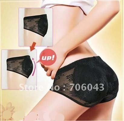 Free Shipping padded low-waist body grows into hips hip pants Network yarn breathable Body Ms. underwear