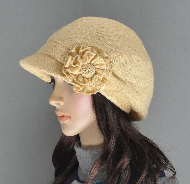 Free Shipping!!! Painter cap octagonal cap 2012 vintage autumn and winter women's hat flower newsboy cap fashion