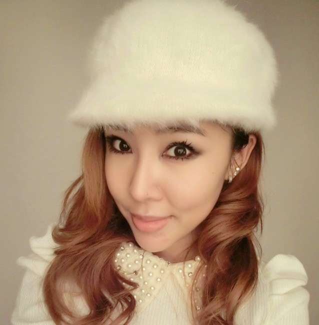 free shipping Painter cap the trend of the rabbit fur cap fashion women's fedoras autumn and winter Women military hat