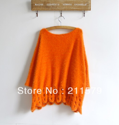 Free shipping pattern hollow out knitwear full sleeve women casual sweater pullovers new fashion 2013 four colors