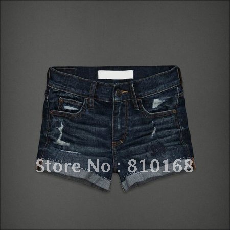 Free Shipping Pattern women short Jeans Pants, European style hole Denim Jeans lady casual straight pants