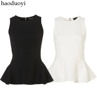 Free shipping, Perfect slim ruffle hem back zipper clothing shirt victoria 2 6 full ,15