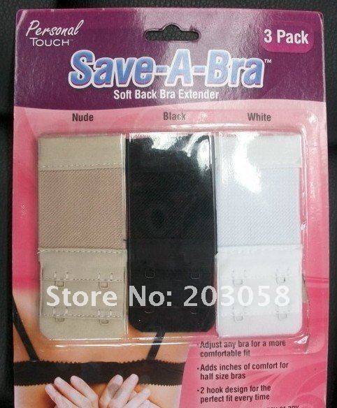 Free shipping!! Personal Touch Save-A-Bra soft Back Bra Extender Attaches Easily To Any Bra 100set(1set=3pcs)