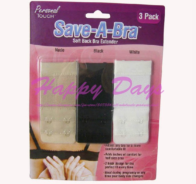 Free shipping Personal Touch Save-A-Bra soft Back Bra Extender Attaches Easily To Any Bra 300pack(1pack=3pcs)