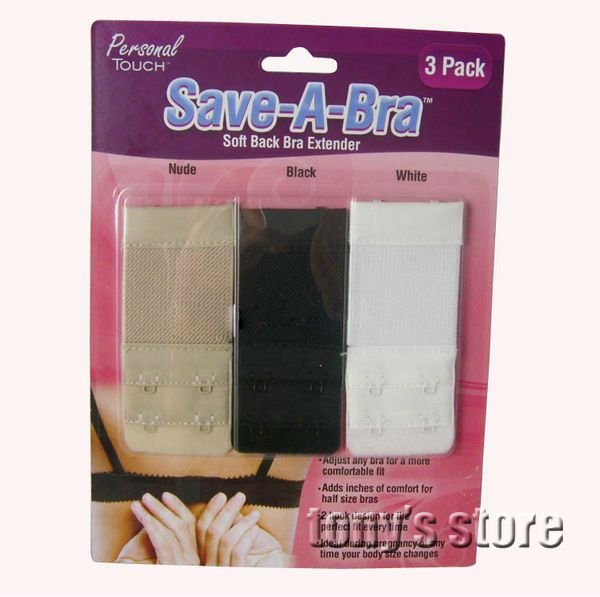 Free shipping!! Personal Touch Save-A-Bra soft Back Bra Extender Attaches Easily To Any Bra 80set/lot(1set=3pcs)