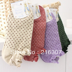 Free Shipping Peter rabbit laciness female sock slippers sock 100% cotton