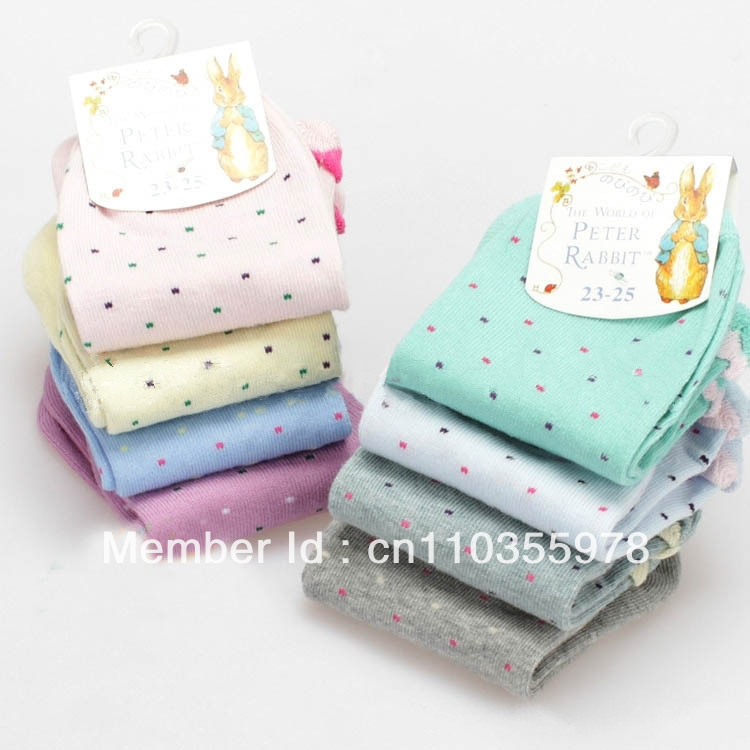 Free shipping Peter Rabbit the Polka Dot Shuiyu dots multilayer lace cotton women boat socks
