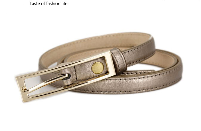 Free Shipping Pigskin Women's Thin Belt All-match Genuine Leather waistband Women