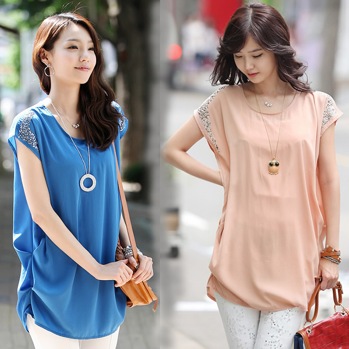 Free shipping Plus size clothing 2013 summer k3038 medium-long elegant sleeveless cool  women chiffon shirts. Fashion blouses