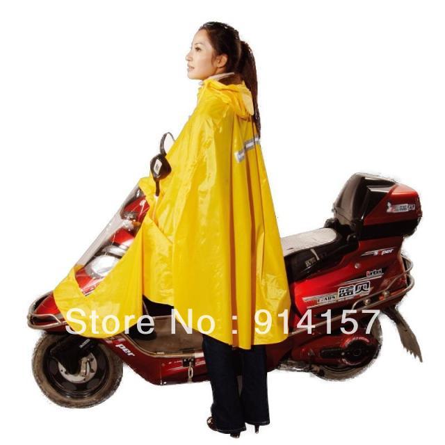Free shipping! Poncho electric bicycle raincoat back of luminous windshield multicolor